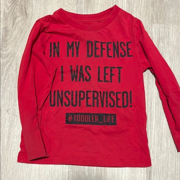 Red Kids Long Sleeve Shirt - Picture 1 of 1